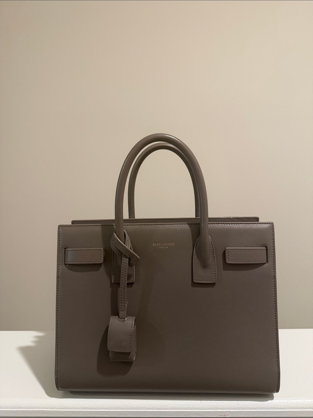Saint Laurent Baby Sac de Jour Structured Leather Tote